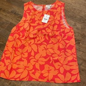 NWT  J Crew print top.  XXS